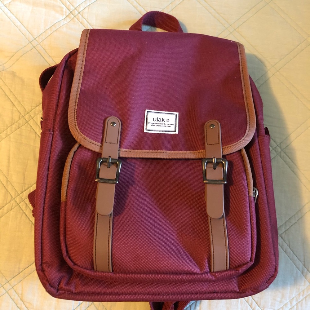 Burgundy Messenger Backpack